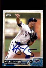 Signed Baseball Card Auto Kyle Zimmer 2015 Topps Pro Debut #11