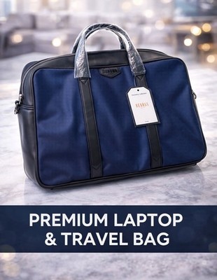 Benoss Discovery Collection Navy Laptop Bag Tech Briefcase Travel Work NWT New