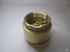 3" NPT Brass Vertical Check Valve, NPT Thread Vertical Lead-Free In-Line Spring