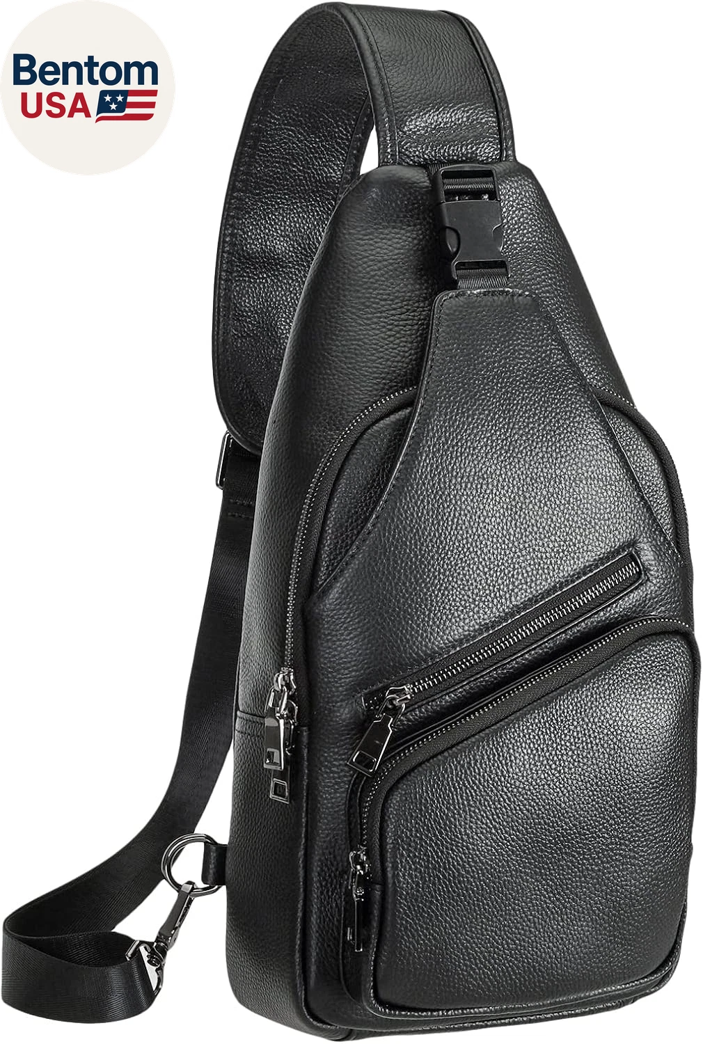 Polare Cowhide Italian Leather Sling Chest Shoulder Bag Waterproof anti Theft Cr