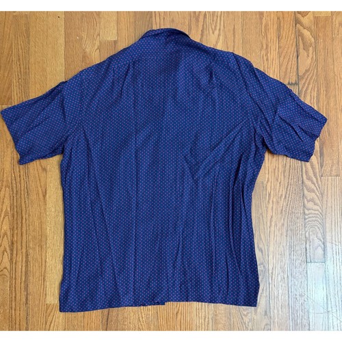 Camisa Polo Ralph Lauren Vintage Clayton Para Hombre Talla L Azul Rojo Rayón Geométrico - Imagen 3 de 5