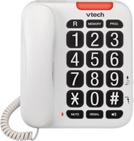 VTech SA3100 Corded Phone with Big Buttons For Elderly Speed Dial Speakerphone