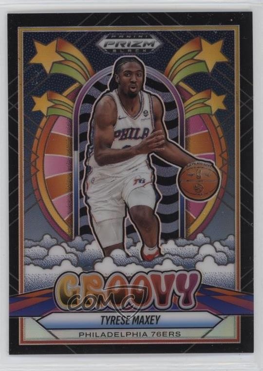 2024-25 Panini Prizm Black Groovy Tyrese Maxey #21 s3g