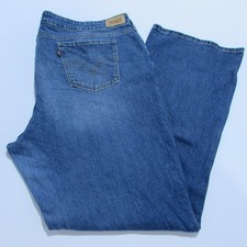 Levis 590 Womens Regular Fit Bootcut Leg Stretch Blue W44 / L33 UK 26 SKU M19042