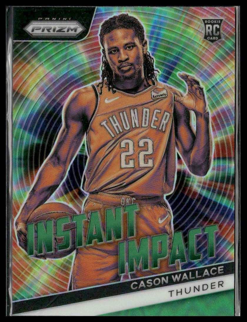 2023-24 Panini Prizm #15 Cason Wallace Instant Impact Prizms Green