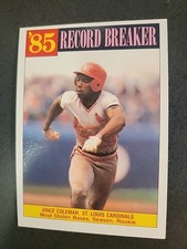 Vince Coleman Rookie + 7 Other Vintage Mint Of Him.