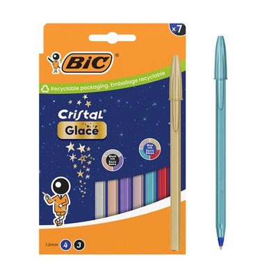 BIC Cristal Glacé Ball Pens Medium Point (1.00 mm) Refillable Ink Cartridge