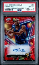 23-24 Topps Cosmic Chrome 4/5 Red Flare Auto Grant Hill CCAV-GH PSA 10 POP 1