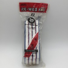 Wellington Re-Web Kit Lawn Chair Webbing 39ft White Red Blue Stripes Vintage NEW