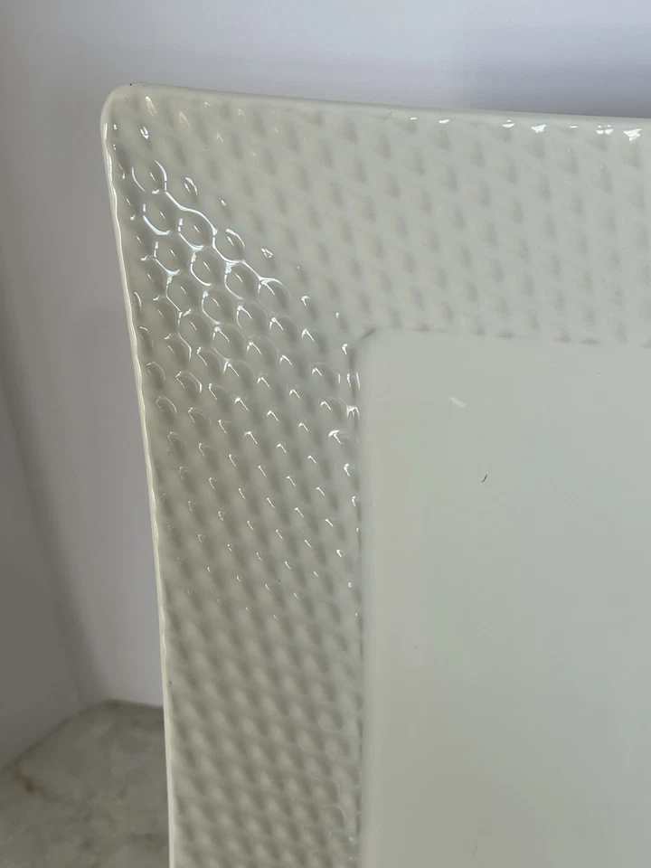 Bandeja cuadrada Fusion grande blanca Portugal 13”x13”  Foto 2 de 4