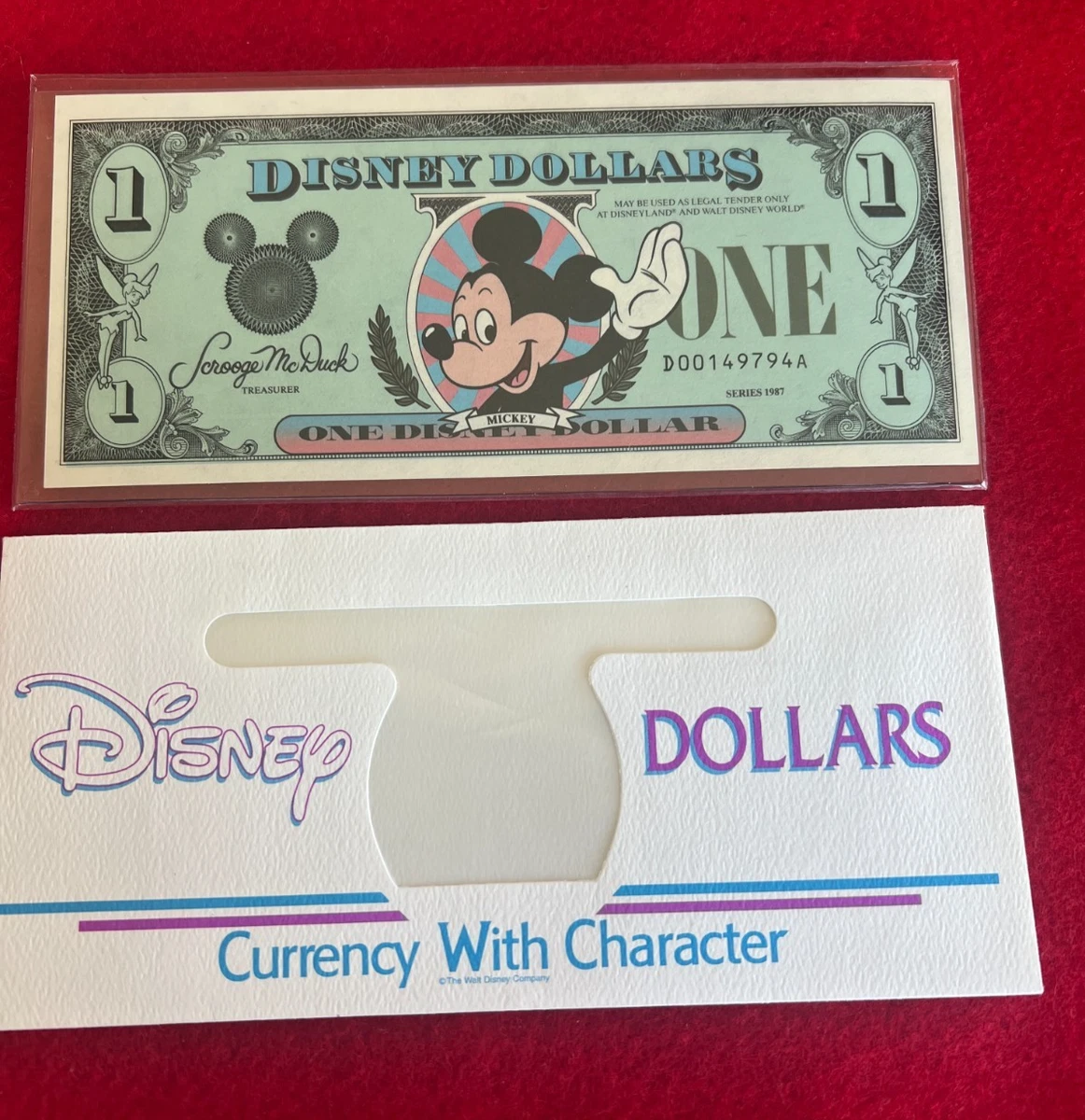 ☆希少初版連番　折なし美品☆DisneyDollars ディズニーダラー　87 Disney Dollars 1987 for sale | eBay