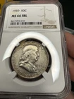 1959 Franklin Half NGC MS66 FBL Super Tough In 66 50c US Original Toned Toning