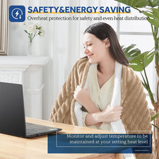 Heated Electric Throw Blanket, 50x60, 6 Heat ...
