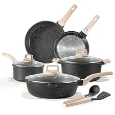 14pcs Nonstick Cookware Set Induction Frying Pans Saucepans Casserole Easy Clean