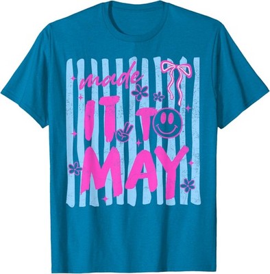 Retro Stripes Last Day of School Teacher Made It to May Unisex T-Shirt