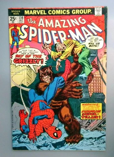 Amazing Spider-Man #139 FN 1st Appearance of Grizzly Marvel 1974