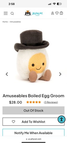 Jellycat Amuseables Boiled Egg Groom