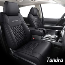 Huidasource Tundra Seat Covers, Front  Rear Leather Car Seat Cover, Waterpro...