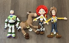 Disney Store Pixar Toy Story Plush Character Lot Buzz, Woody, Bullseye, Jesse GC