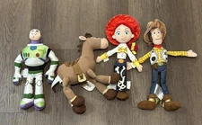 Disney Store Pixar Toy Story Plush Character Lot Buzz, Woody, Bullseye, Jesse GC