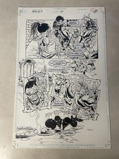 SCARE TACTICS #10 ORIGINAL COMIC ART 1998 SLITHER DECAPITATES GROSSOUT