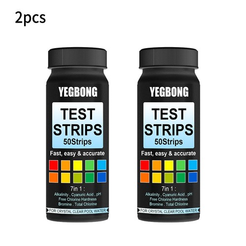 NO2 Teststreifen NO3 Tropen Wasser 100Pcs 7 In 1 Brom Chlor GH Brandneu - Bild 2 von 8