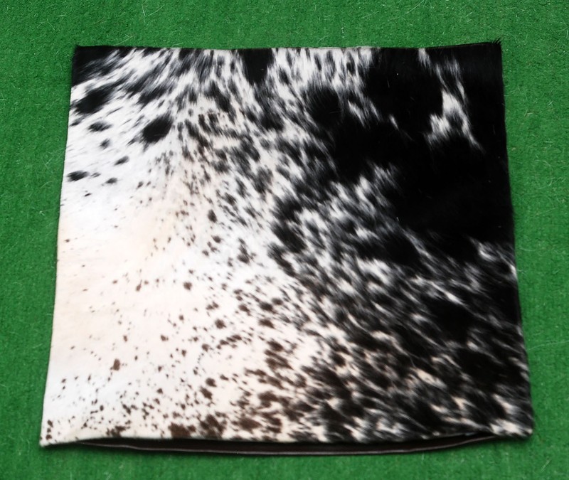 100% NEW COWHIDE LEATHER CUSHION COVER RUG COW HIDE HAIR (15" x 15") SA-426