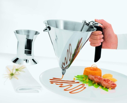 Precision Confectionary Funnel in Stainless Steel with Easy Flow Control Knob - Picture 7 of 10