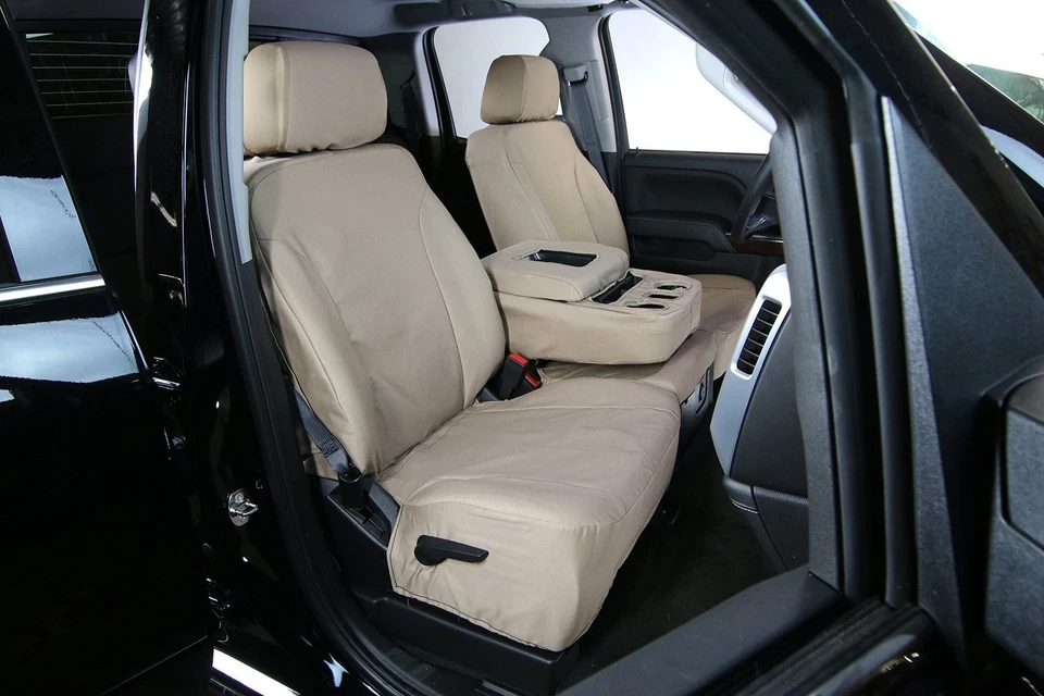 For Audi S7 Sportback 24 Saddleman Canvas 1st Row Tan Custom Seat Covers - Image 2 of 4