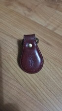 Polo by RALPH LAUREN Keychain FOB Brown Saddle Leather Pony Keyring