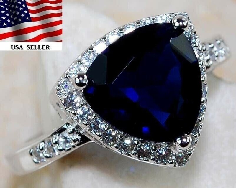 2CT Heat Treated Kyanite 925 Sterling Silver Ring Sz 7 &2-4