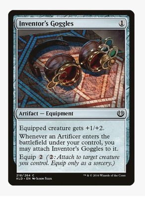Inventor's Goggles | KLD | Artificer Tribal Staple | MTG EDH Equipment | NM