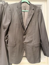 Hickey Freeman Suit Mens 42R 36x30 Gray Tasmanian Super 130s 2 Piece Loro Piana