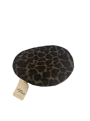 Free People X Understated Leather Womens Penny Leopard Beret One Size Capsule