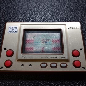 Nintendo Game and Watch Manhole MH-06 1981 Retro Console Wide Screen from Japan