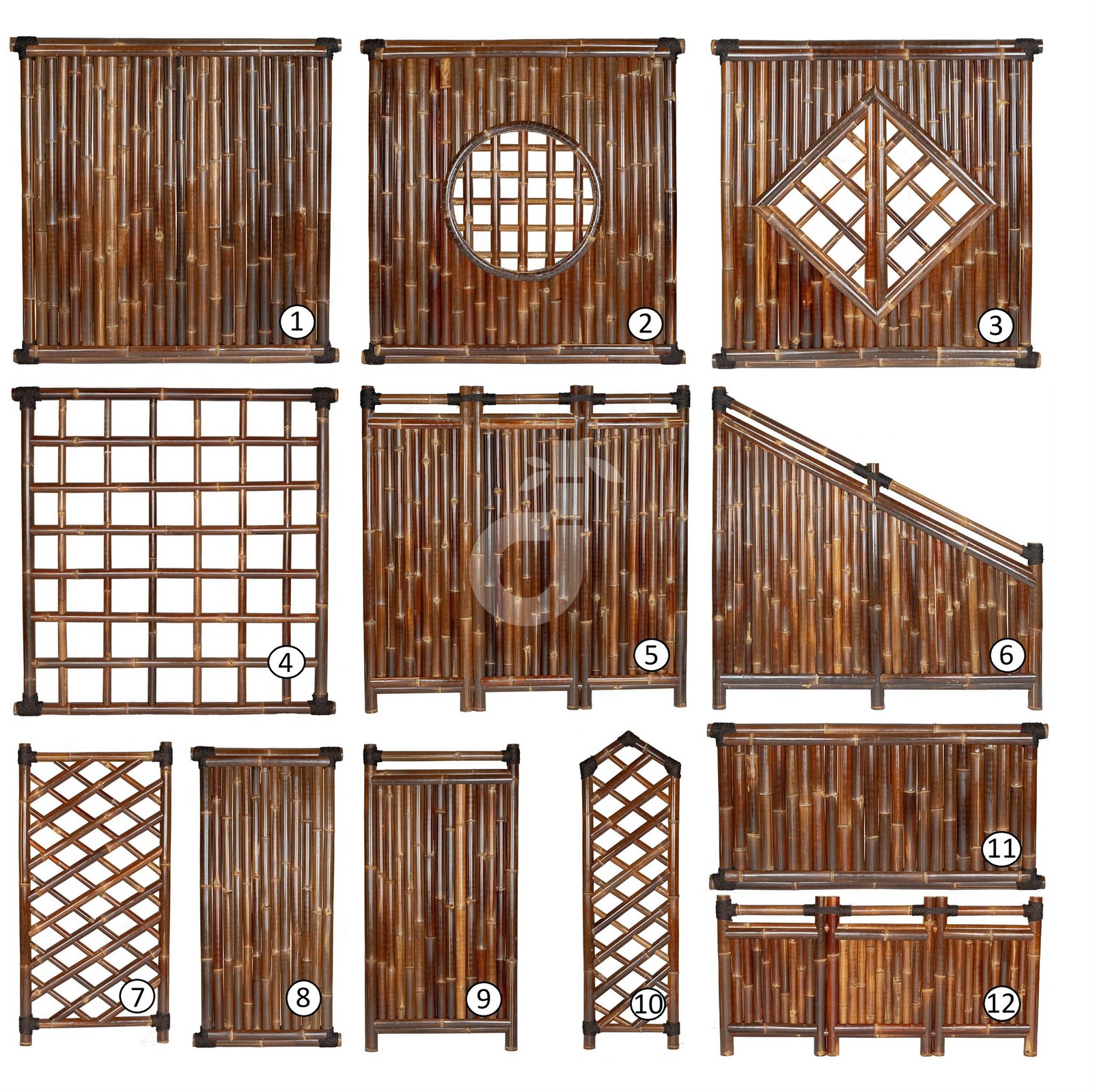 Protección Visual de Bambú Jardín Verja Paravientos Valla anji nigra ( Bxh )