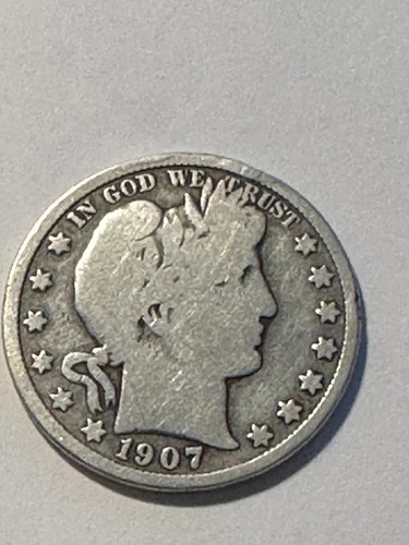 1907 S BARBER Half Dollar US 50c    ONE BEAUTIFUL CONE FULL RIM N 263