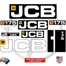 Fits JCB 175 Main Decals Skid Steer Stickers - Free Shipping