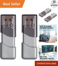 USB Flash Drive 128GB Turbo Attaché 3 USB 3.0 2-Pack High-Speed Storage