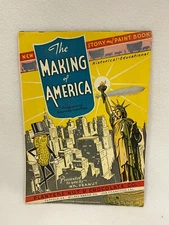 Vintage 1938 1930's Mr. Peanut The Making of America Story Paint Coloring Book 