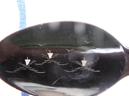 Vtg MIYUKI AIZU 8 piece Set Japanese Black Lacquerware Salad Bowls Home Decor - Picture 11 of 16