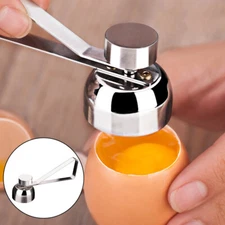 Shell Cutter Opener Egg Topper Egg Knocker Silver Cracker Stainless Steel Tool
