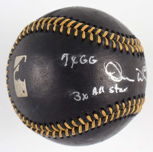 Devon White Autographed Black Leather Baseball PSA DNA COA 3 Inscriptions! - Picture 2 of 4