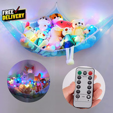 Stuffed Animals Net or Hammock with LED Light Hanging Toy Net Hammock for Stuf..