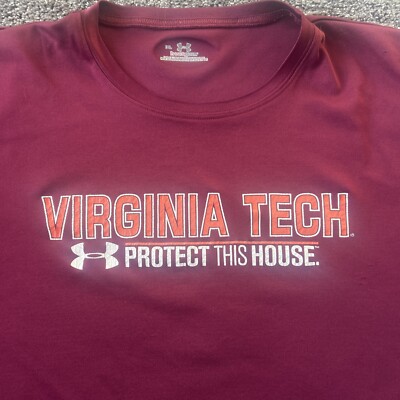 Under Armour Virginia Tech PROTECT THIS HOUSE Shirt Work Out Heat Gear  Hokies XL