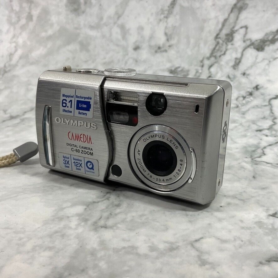 Olympus Digital Camera C-60 Zoom 6.1MP Silver w/ battery 1 Olympus Digital Camera C-60 Zoom 6.1MP Silver w/ battery 1