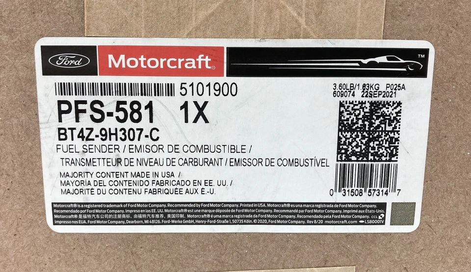 Ford Edge Lincoln MKX Motorcraft PFS-581 Fuel Pump & Sender Assembly 2013-2015 - Image 3 of 4