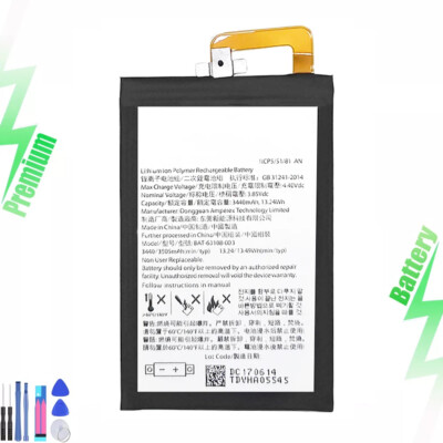 Battery For Blackberry KeyOne BBB100-2 3440mAh BAT-63108-003 TLp034E1 + TOOL