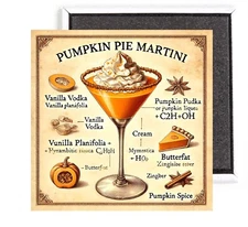 Pumpkin Pie Martini Cocktail FRIDGE MAGNET sign advertisement