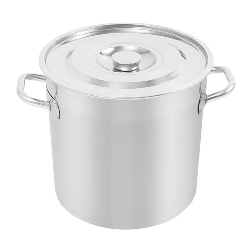 21L Silver Stainless Steel Pot Large Cooking Pot Freestanding Soup Pot With Lid - Picture 9 of 16